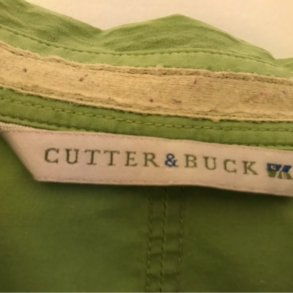 Green Cotton Cutter&Buck medium three-quarter sleeve button down shirt green - Picture 4 of 4